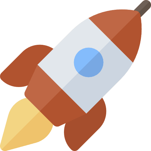 Rocket ship space ship launch transportation rocket icon