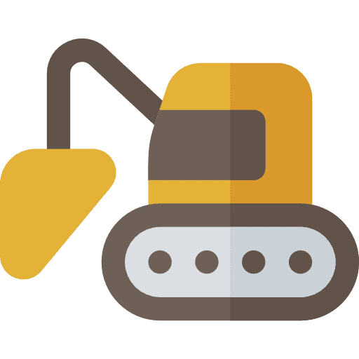 Excavator excavator working transportation icon