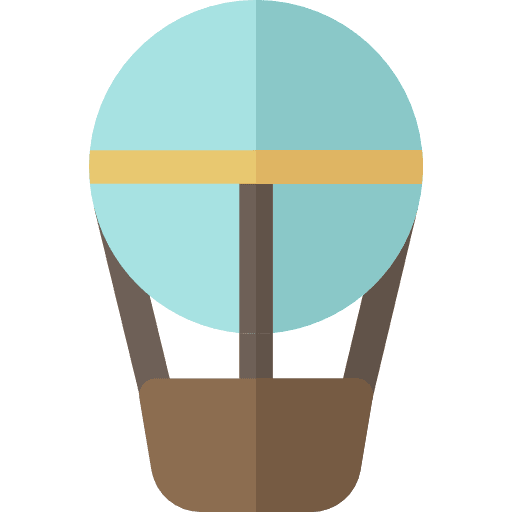Hot air balloon transportation transport fly icon