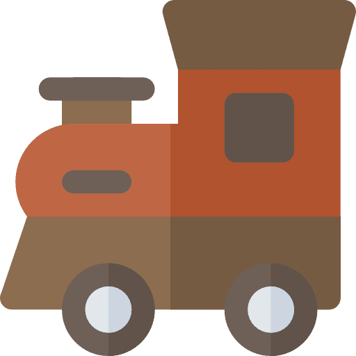 Train travelling street travel icon