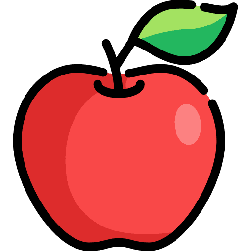 Apple vegan fruit healthy food icon