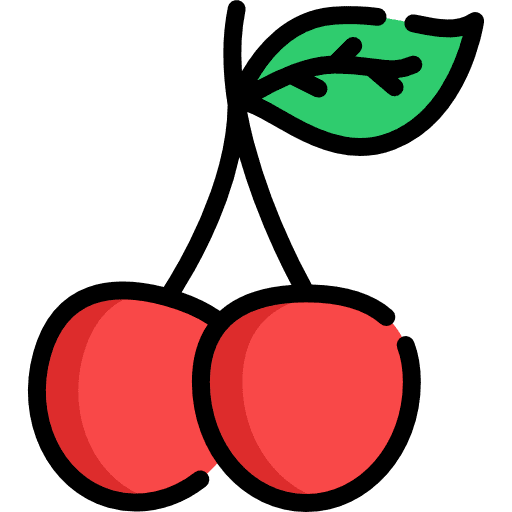 Cherry vegan fruit diet icon