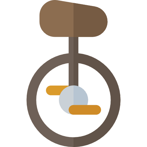 Unicycle fun transportation entertainment icon