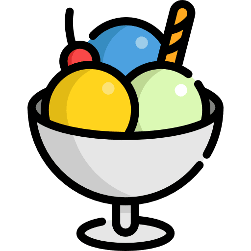 Ice cream summertime food and restaurant sweet icon