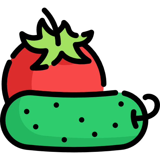 Vegetables vegan food and restaurant food icon