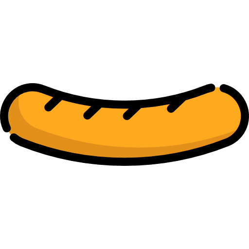 Sausage fast food junk food sausage icon