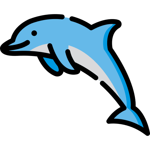 Dolphin aquatic sea life aquarium icon