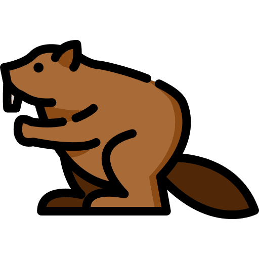 Beaver zoo beaver mammal icon