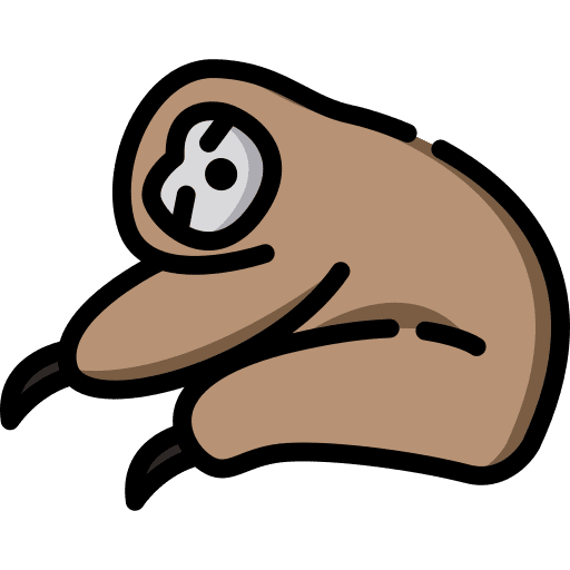 Sloth zoo mammal animals icon