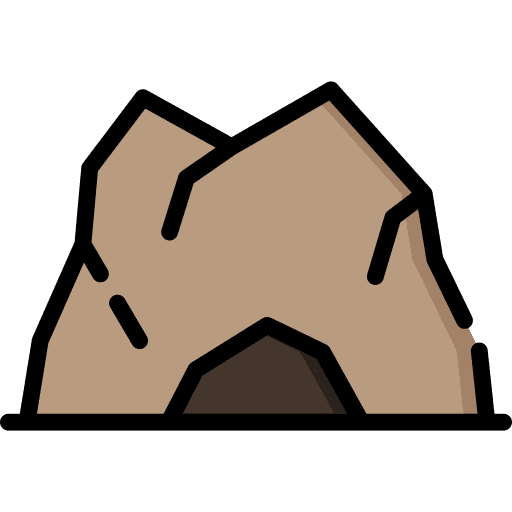 Cave nature mountain cave icon