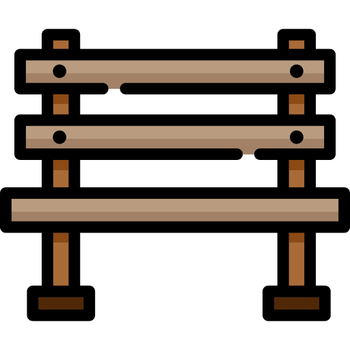 Bench bench comfortable architecture and city icon