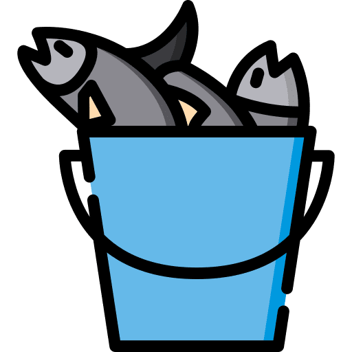 Bucket tools and utensils camping pail icon