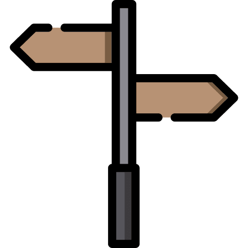 Panels directions pointer signaling icon