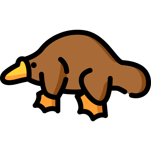 Platypus mammal mammals silhouette icon