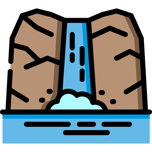 Waterfall nature landscape waterfall icon