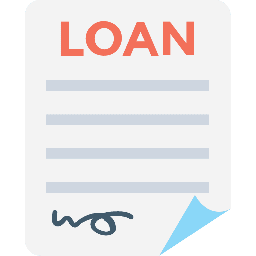 Loan bank money real estate icon