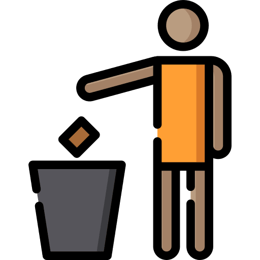 Trash signaling recycling trash icon