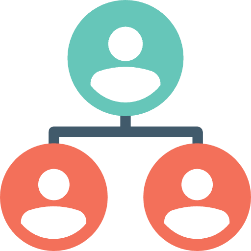 Hierarchical structure team business networking icon