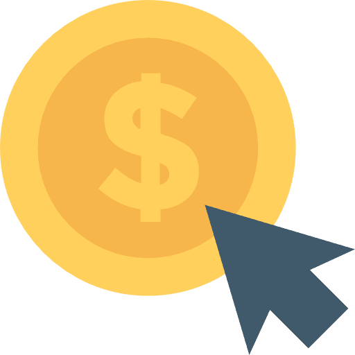 Pay per click payment mouse business and finance icon