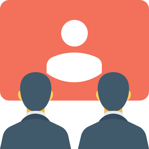 Videocall video conference music and multimedia electronics icon