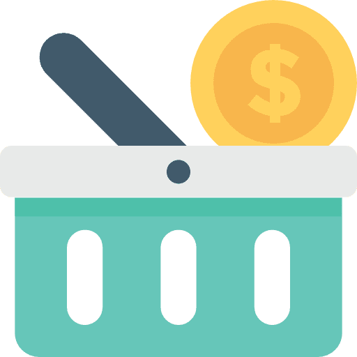 Shopping basket commerce and shopping commerce supermarket icon