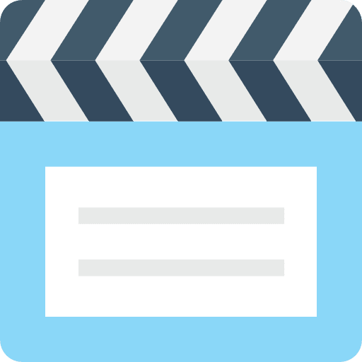 Clapperboard video player entertainment clapboard icon