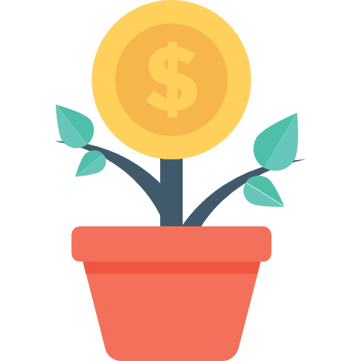 Growth growth currency bank icon