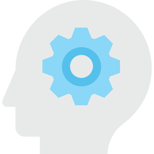 Head profile user settings icon