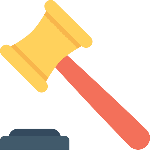 Auction hammer law judge icon
