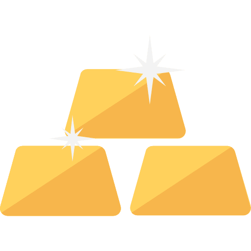 Gold ingots bank business gold ingots icon