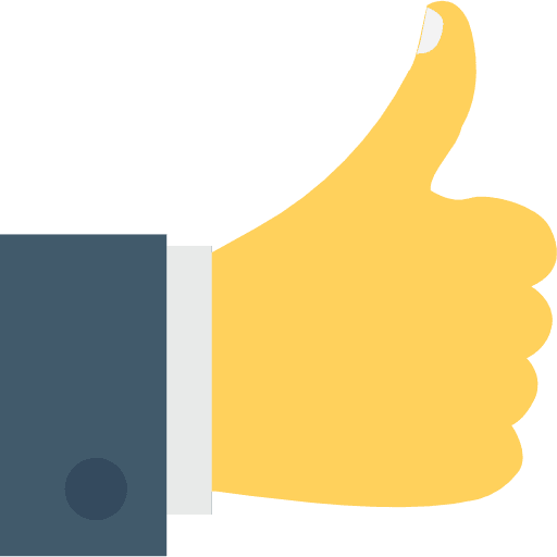 Like hands and gestures thumb up like icon