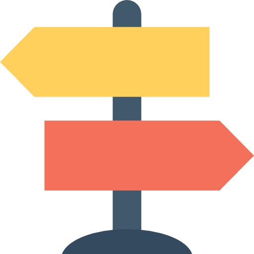 Panel road sign orientation signaling icon