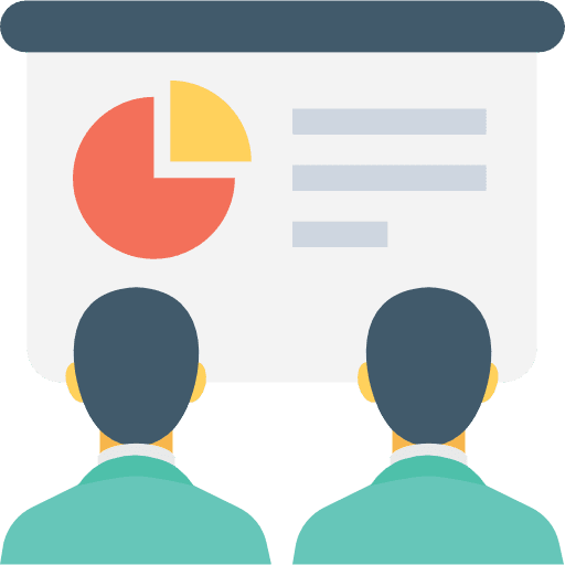 Presentation statistics business finances icon