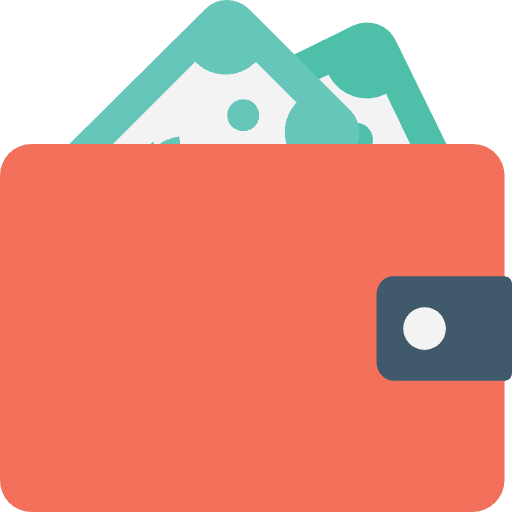 Wallet notes money business and finance icon