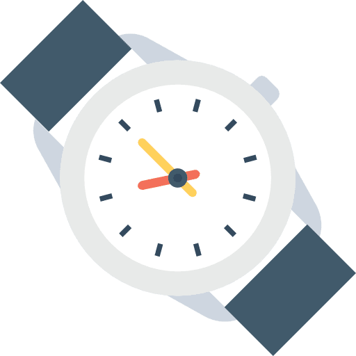 Wristwatch time and date clock timer icon