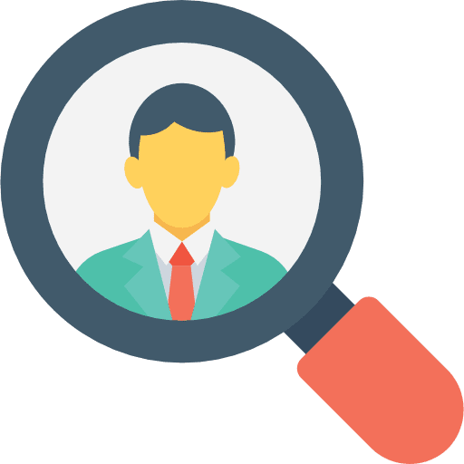 Loupe detective seo and web zoom icon