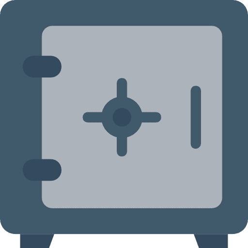 Safebox banking marketing security icon