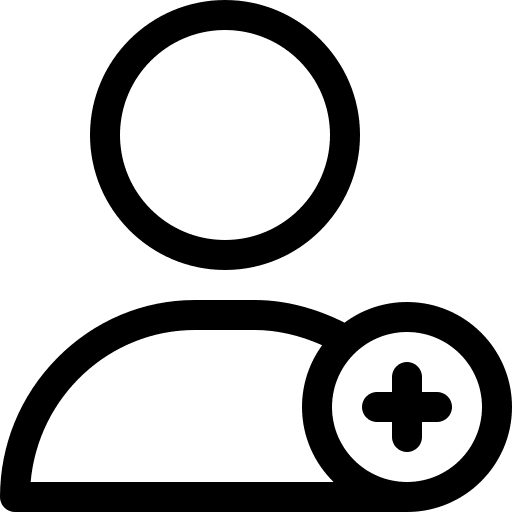 Add user signup enroll create account icon