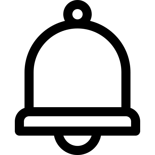 Bell musical instrument alarm tools and utensils icon