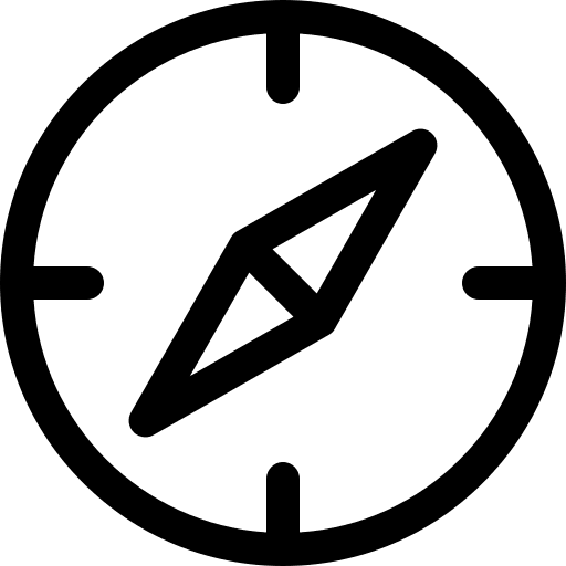 Compass location compass orientation icon