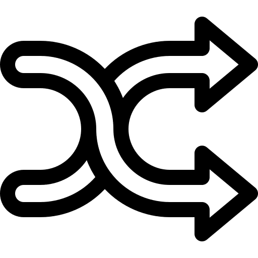 Shuffle ui multimedia option random icon