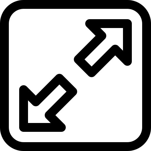 Full screen full screen orientation arrows icon