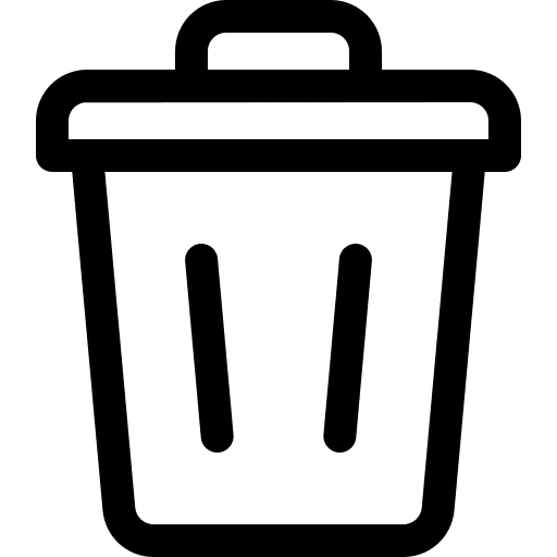 Garbage can ui garbage icon