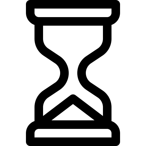 Hourglass time clocks watch icon