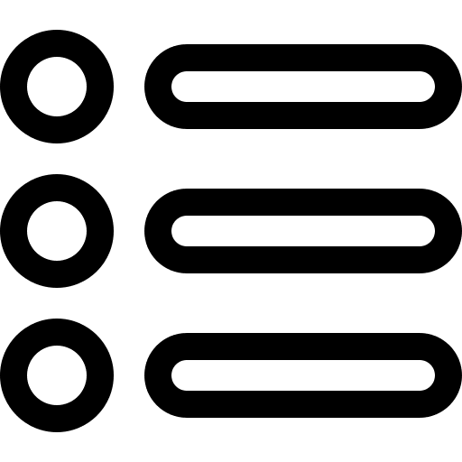 Menu ui bullet point interface icon