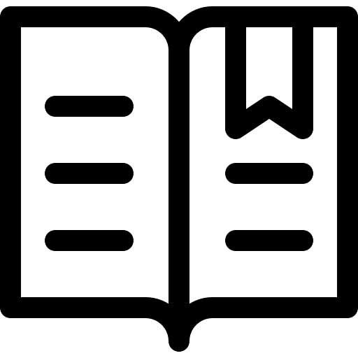 Open book reading study books icon