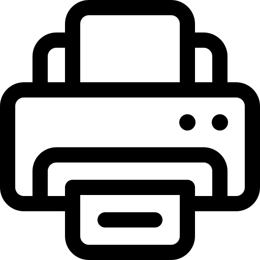 Printer tools and utensils printer technology icon