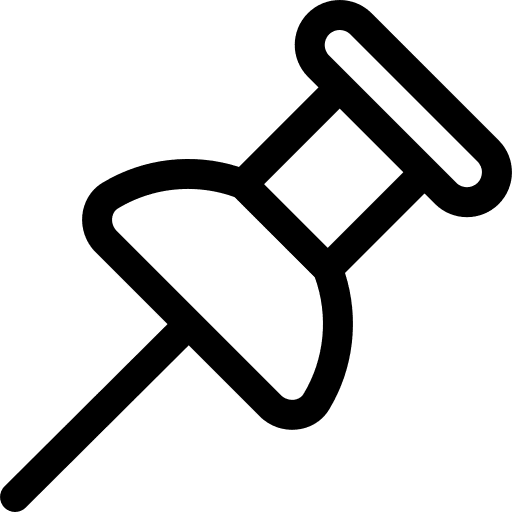 Push pin ui push pin school material icon