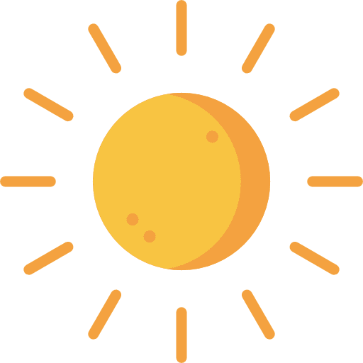 Sun weather warm sunny icon