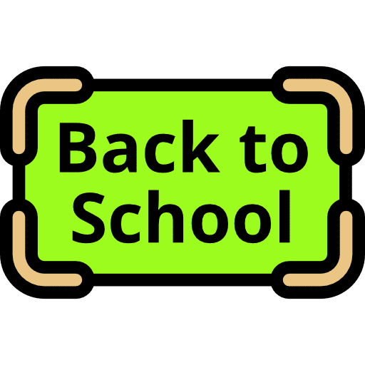 Back to school sign education back to school icon